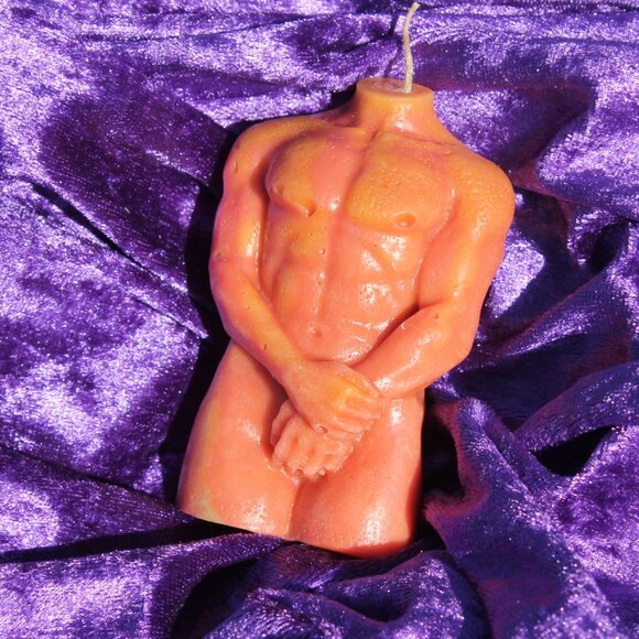 Sculpted Body Candle in Orange - Picture 8 of 8
